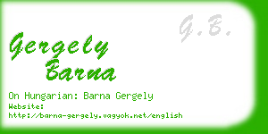 gergely barna business card